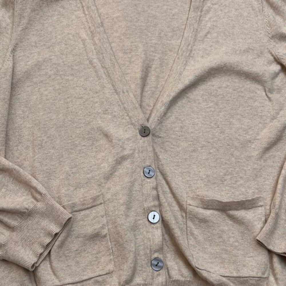 Faded Glory Cardigan Y2K Normcore Grandpacore Academia Heritage Cotton Pocket XL - Picture 5 of 8